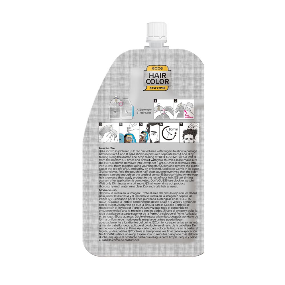 PUREDERM EDBE HAIR COLOR JET BLACK