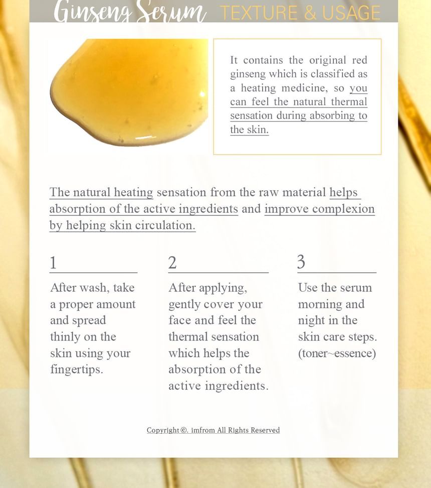 I&#39;m from Ginseng serum 30ml