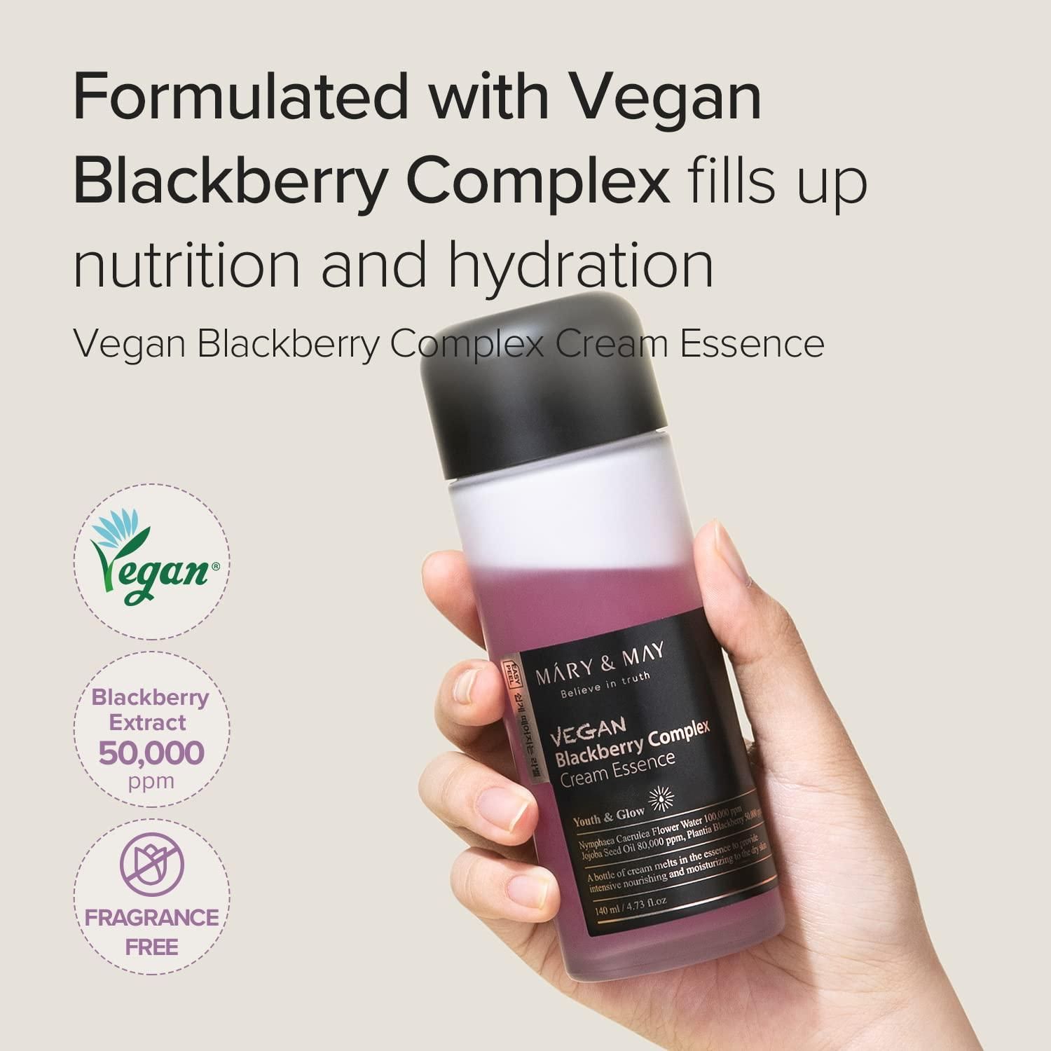 MARY &amp; MAY Blackberry Complex Cream Essence 140Ml
