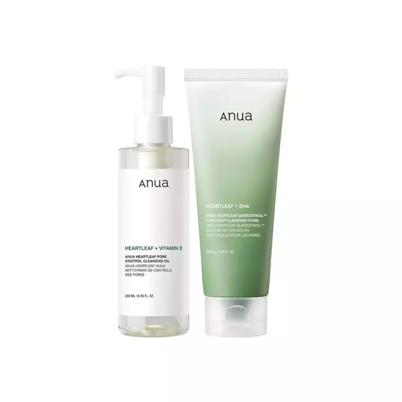 Anua Double Cleanse Set | Cleansing Oil &amp; Cleansing Foam