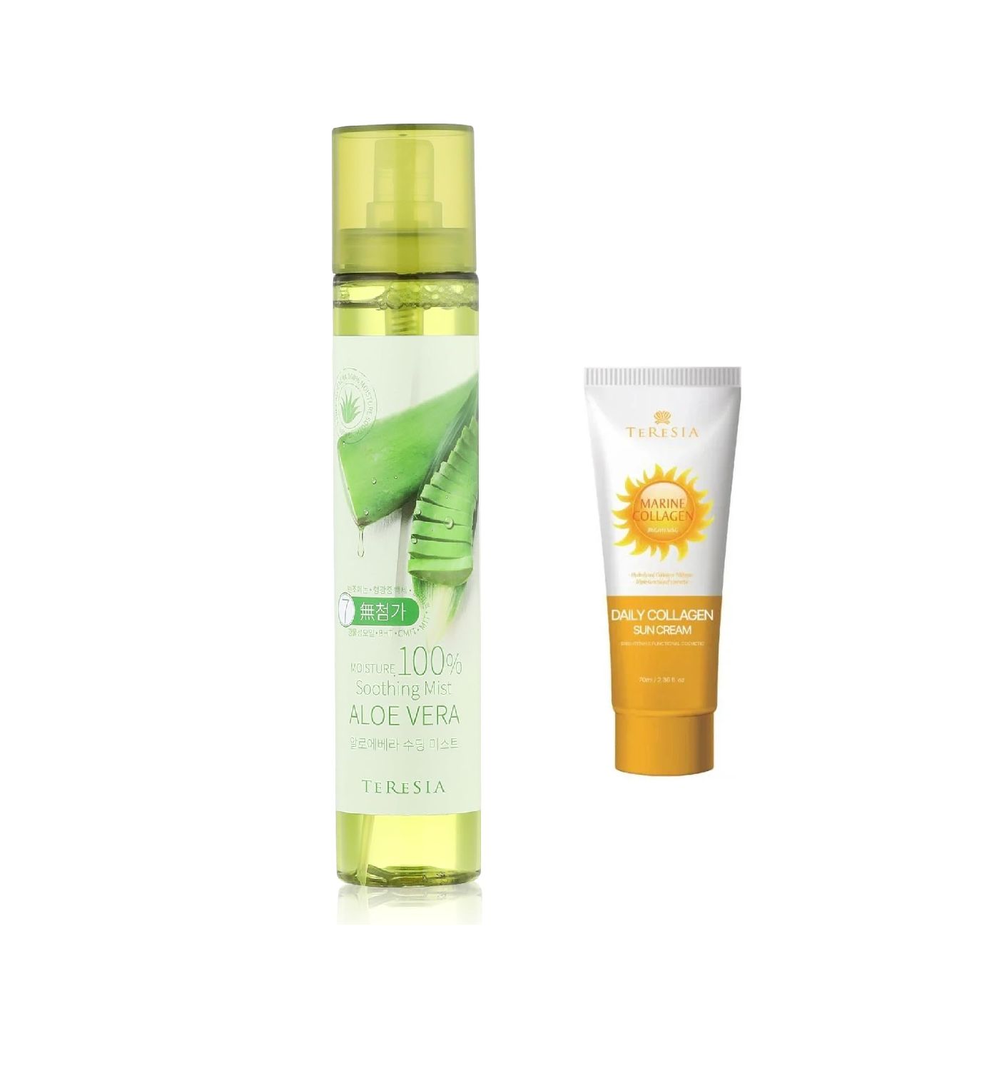 Teresia Summer Essentials Set | Marine Collagen Brightening Sun Cream &amp; Soothing Aloe Vera Mist