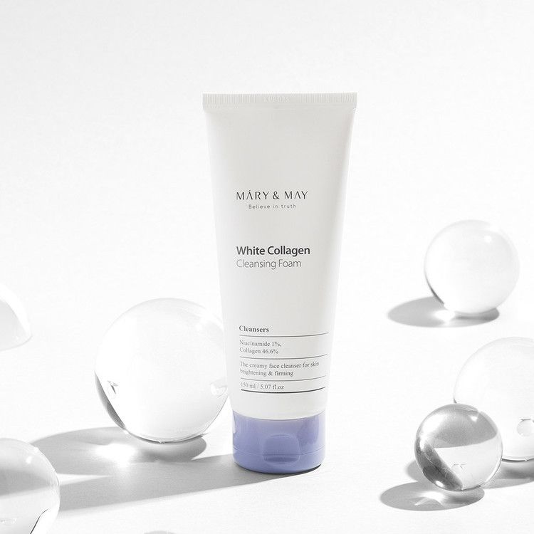 MARY&amp;MAY WHITE COLLAGEN CLEANSING FOAM 150ML