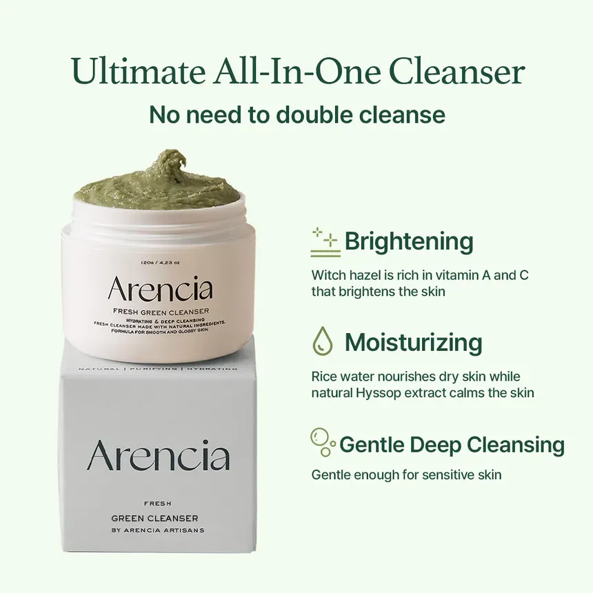 Arencia Fresh Green Rice Mochi Cleanser 120g