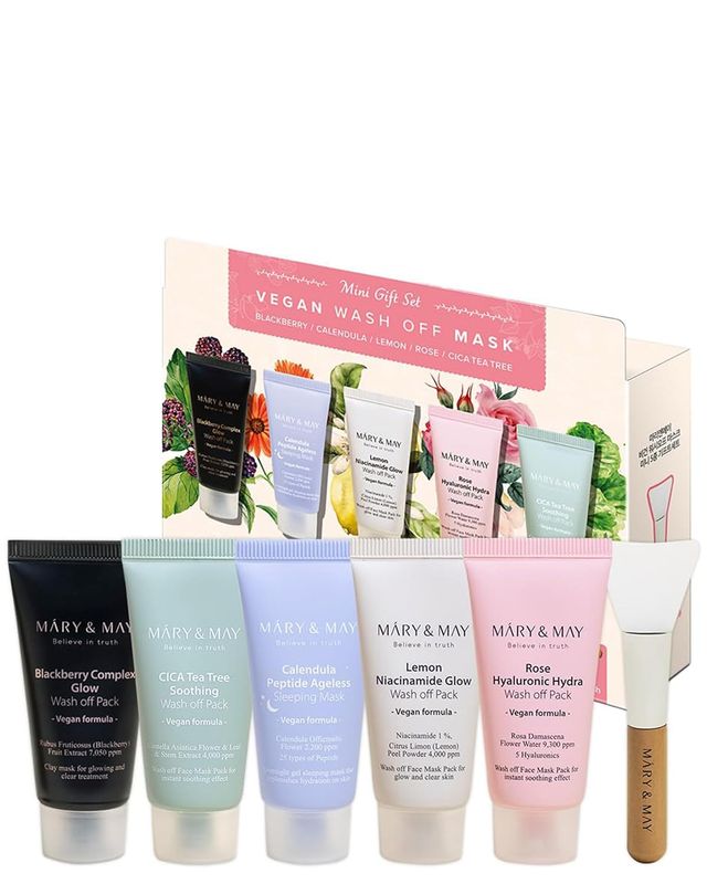 MARY&amp;MAY Vegan Wash Off Mask Mini Gift 5pcs