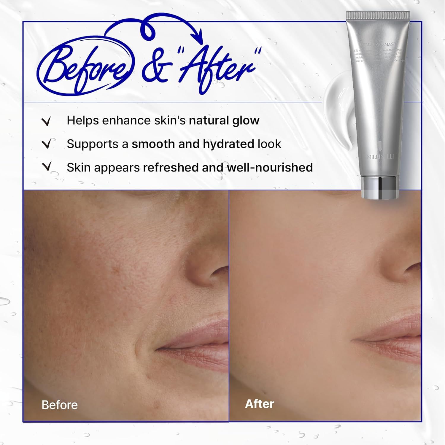 MILLIMILLI COLLAPY 3D Peel-off Collagen Face Mask + Silicone Brush