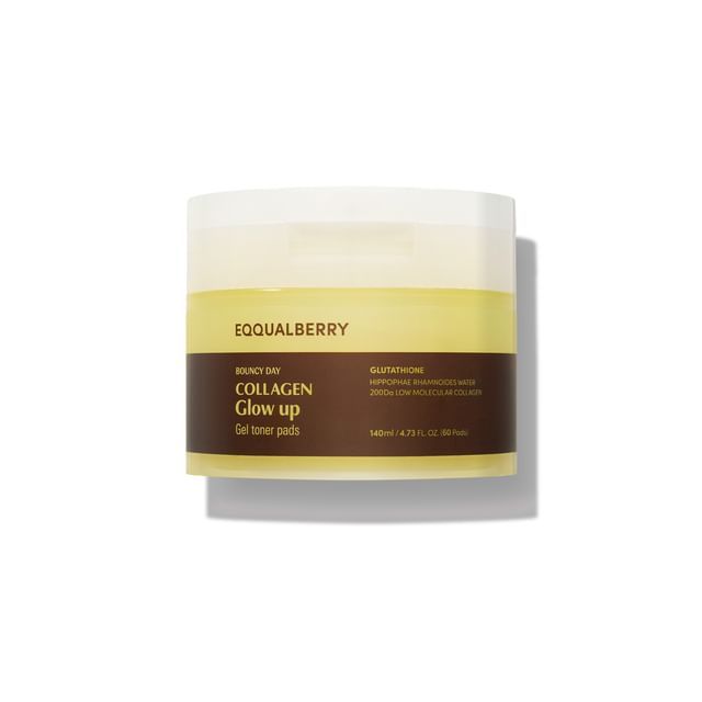 EQQUALBERRY Collagen Glow Up Gel Toner Pads 140ml/60 Pads