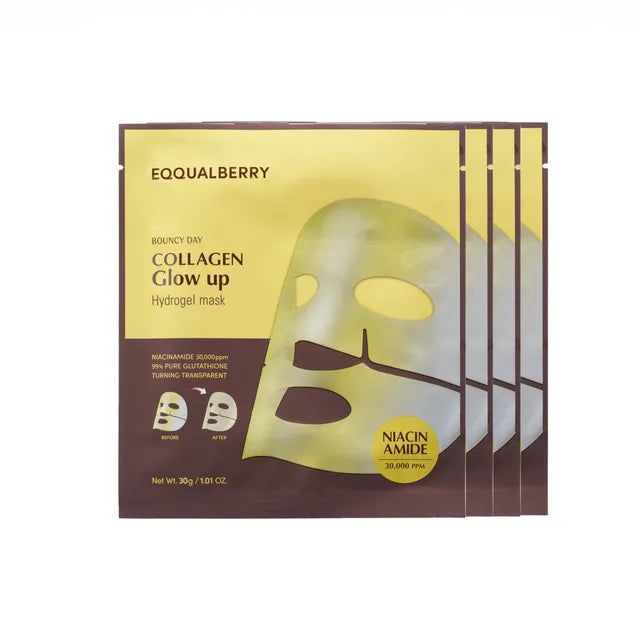 EQQUALBERRY Collagen Glow up Hydrogel Mask Set