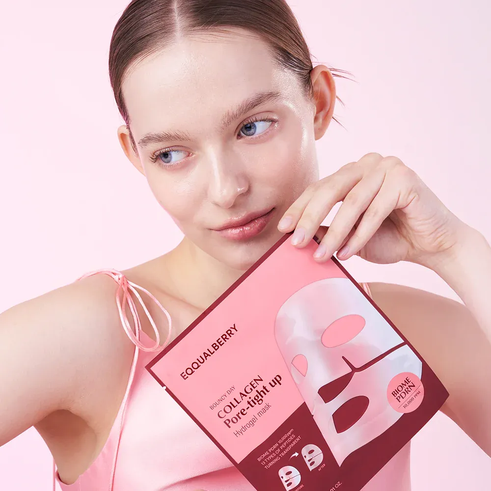 EQQUALBERRY Collagen Pore-Tight Up Hydrogel Mask 4pcs
