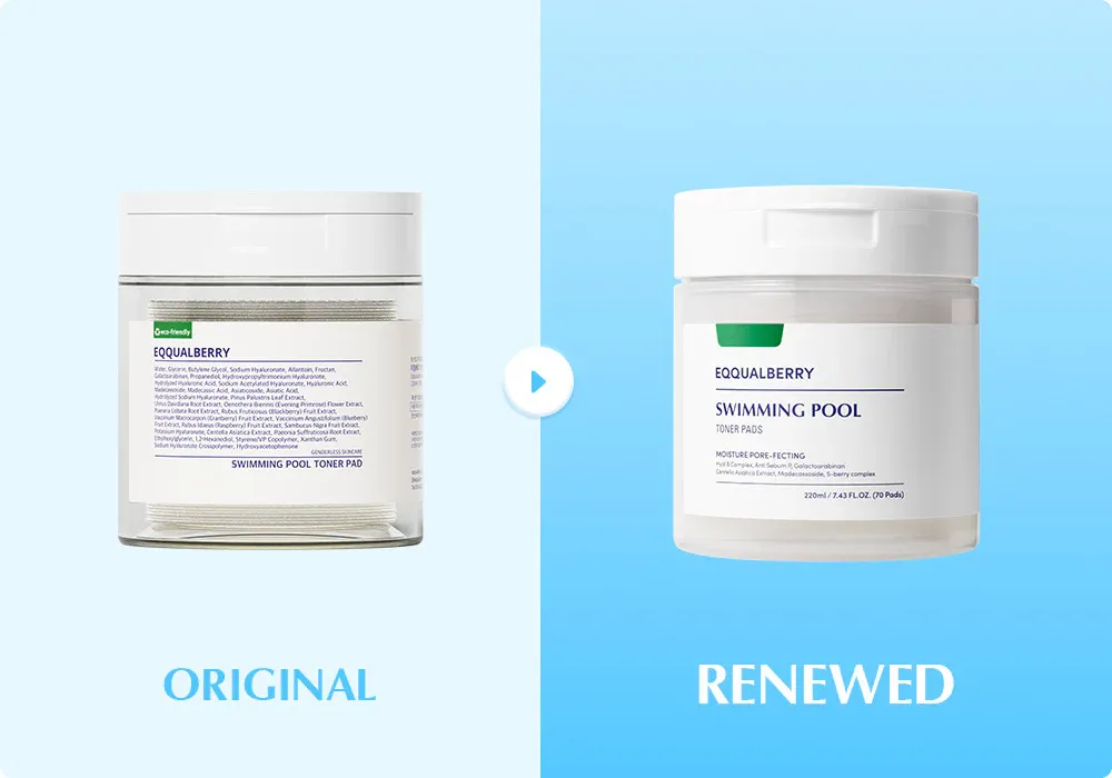 EQQUALBERRY Swimming Pool Toner Pads 220ml | 70 Pads