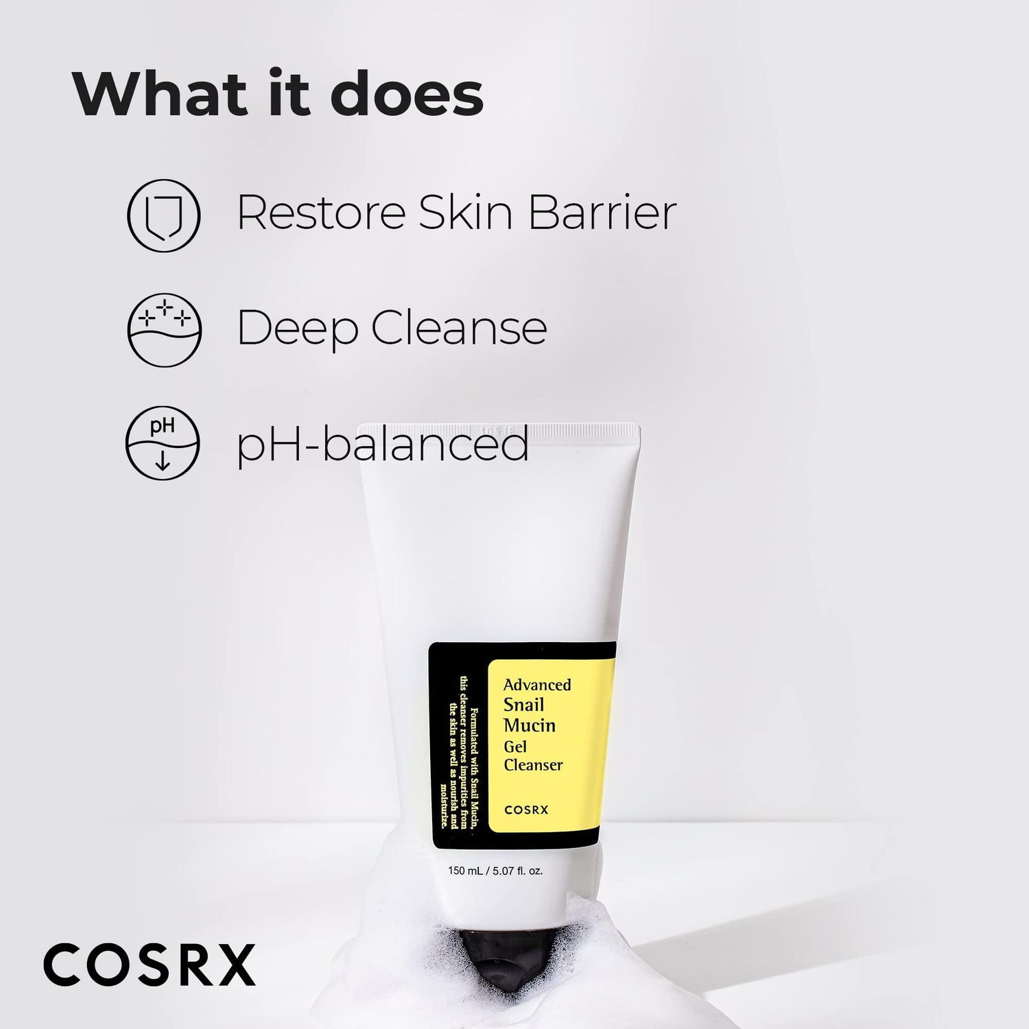 COSRX Advanced Snail Mucin Gel Cleanser 150ml