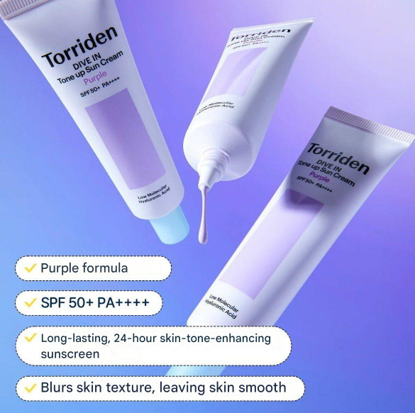 TORRIDEN Dive In Purple Tone Up Sunscreen 60ml Set (+20ml)
