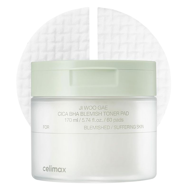CELIMAX Ji Woo Gae Cica BHA Blemish Toner Pad 60 Pads