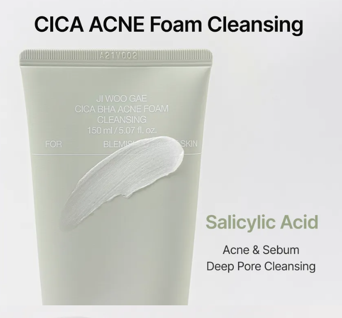 CELIMAX Ji Woo Gae Cica BHA Acne Foam Cleansing 150ml
