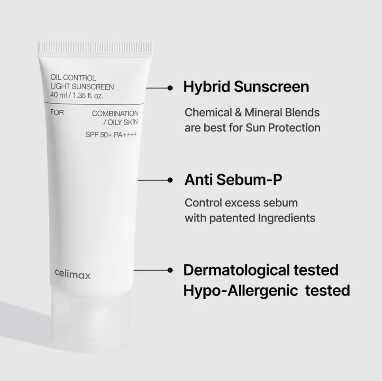 CELIMAX Oil Control Light Sunscreen 40ml