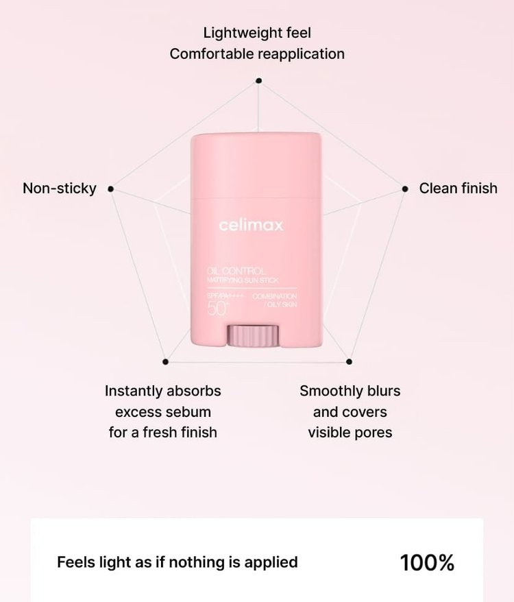 CELIMAX Oil Control Mattifying Sun Stick SPF50+ 19g