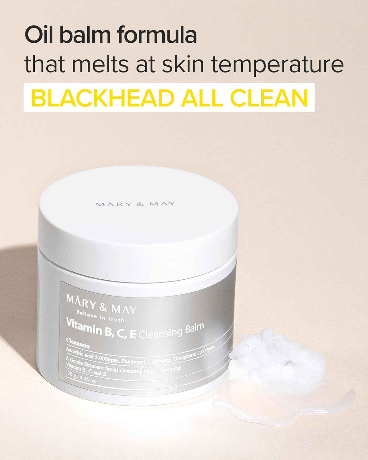 MARY&MAY Vitamin B, C, E Cleansing Balm 120g