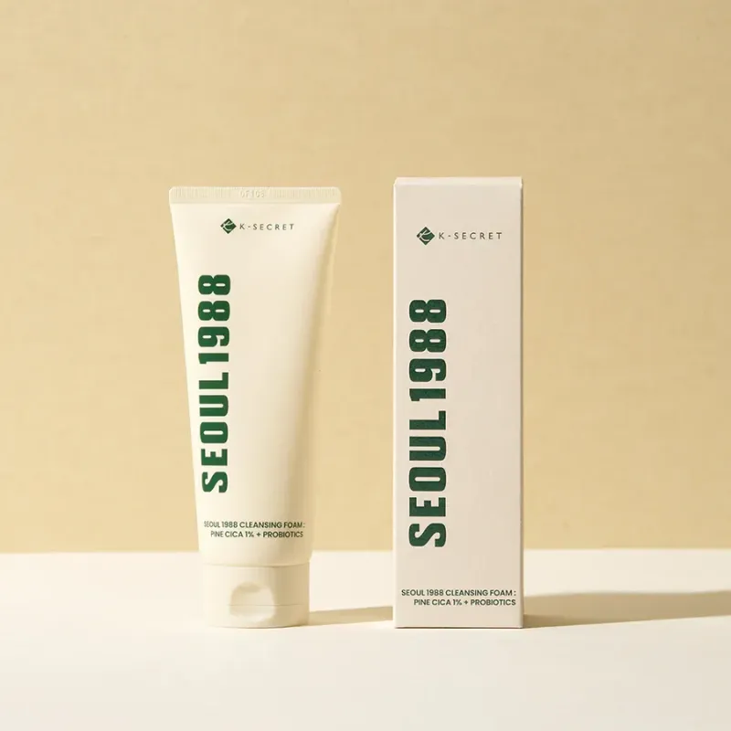 K-SECRET SEOUL 1988 Cleansing Foam : Pine Cica 1% + Probiotics