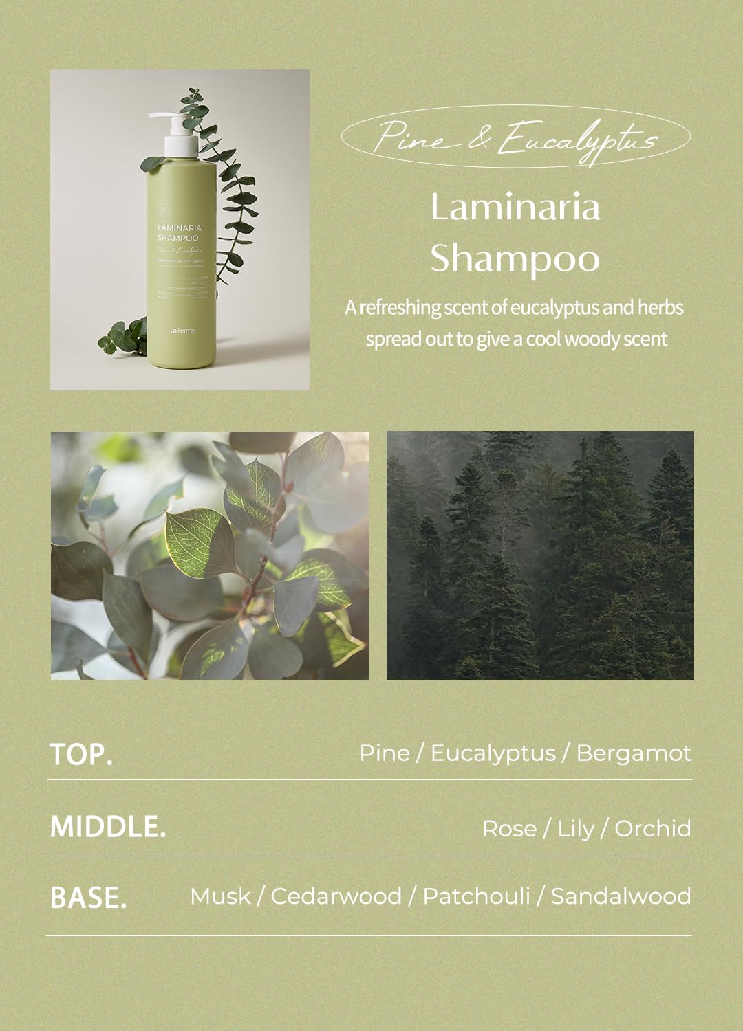 LAFERME Laminaria shampoo Pine & Eucalyptus 500ml