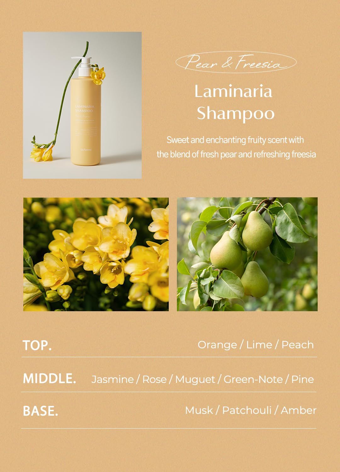 LAFERME Laminaria shampoo PEAR &amp; FREESIA 500 ml