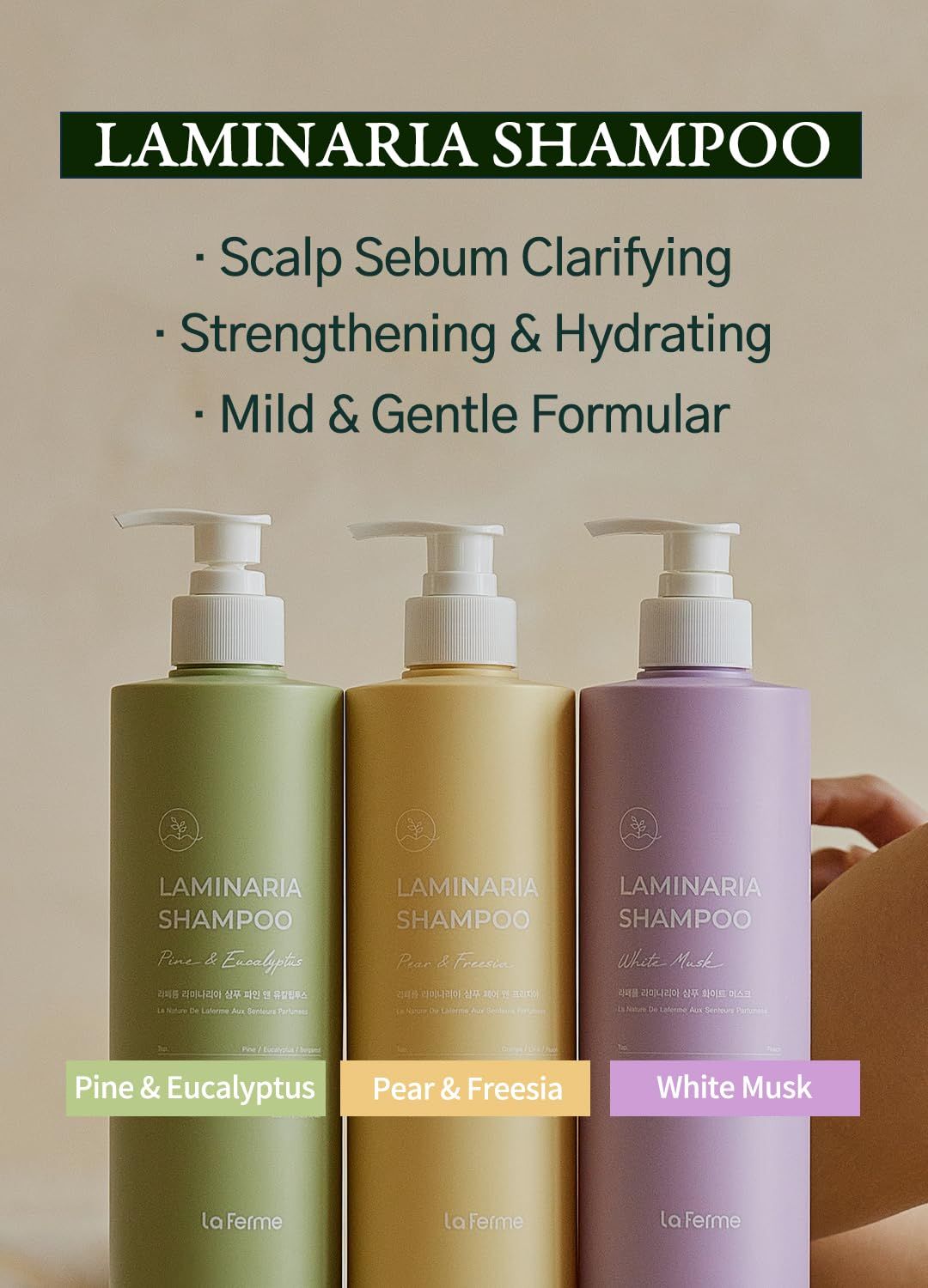 LAFERME Laminaria shampoo PEAR &amp; FREESIA 500 ml