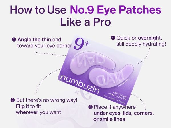 Numbuzin No.9 NAD+ Collagen Under Eye Patches 5 Pairs (10 Patches)