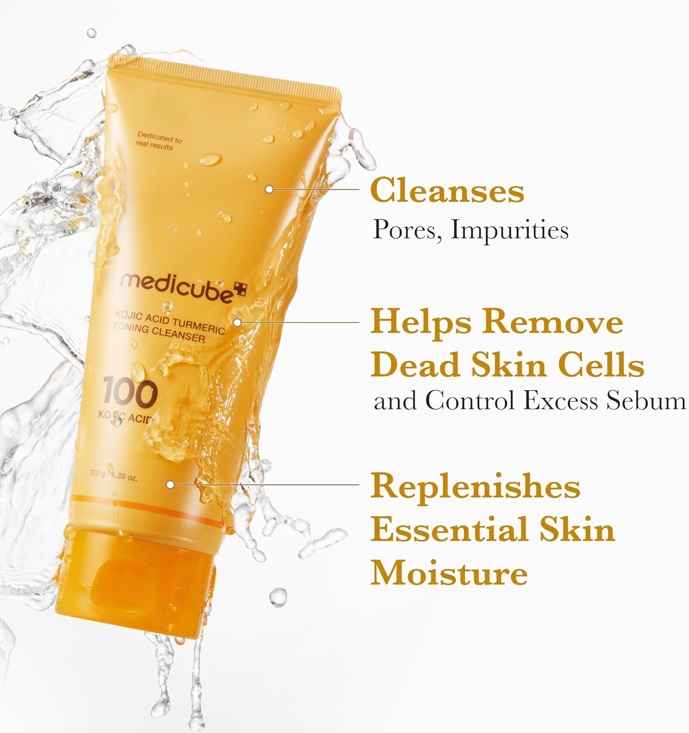 MEDICUBE Kojic Acid Turmeric Toning Cleanser 120g