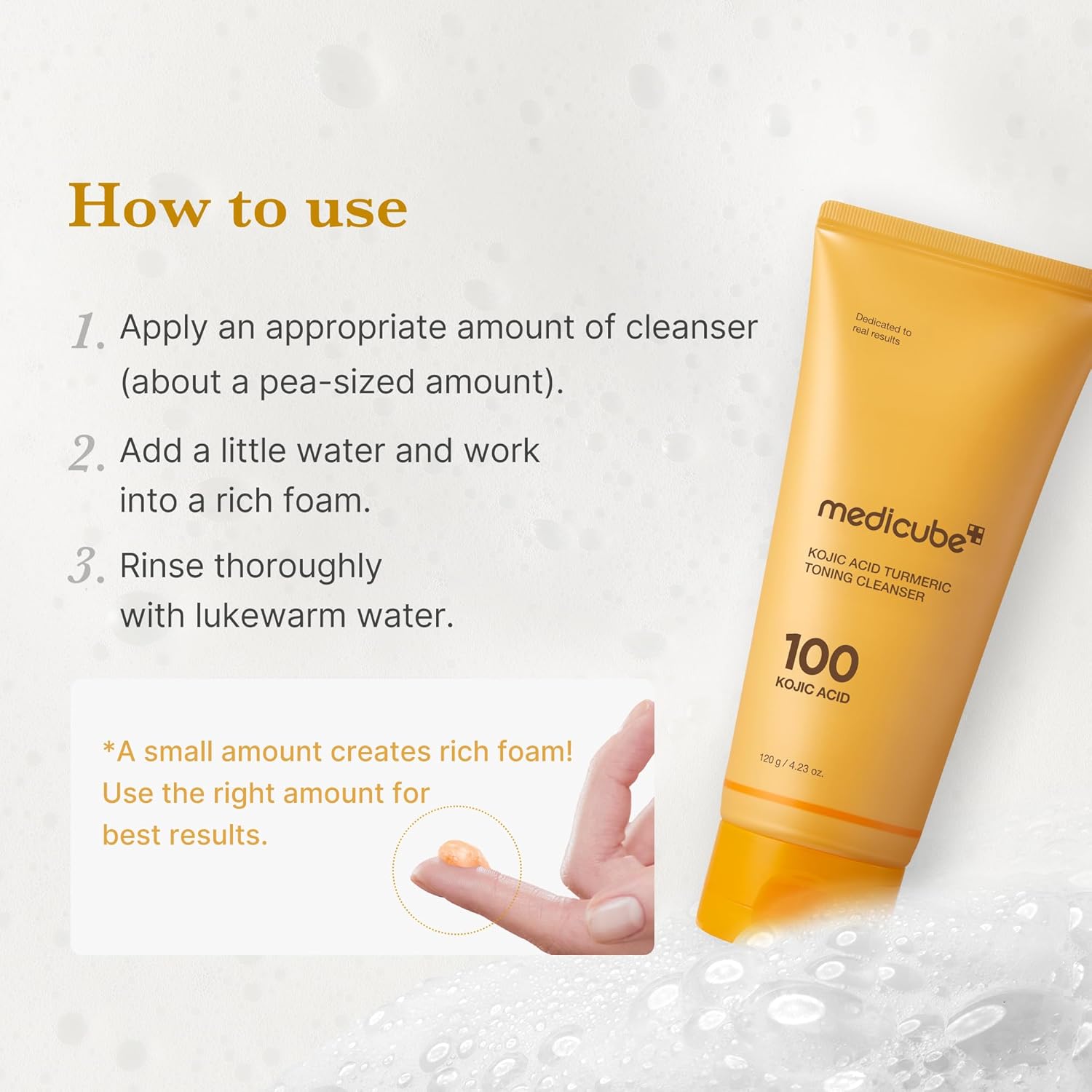 MEDICUBE Kojic Acid Turmeric Toning Cleanser 120g