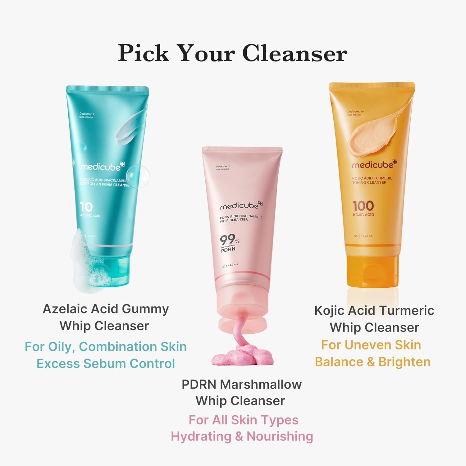MEDICUBE Kojic Acid Turmeric Toning Cleanser 120g