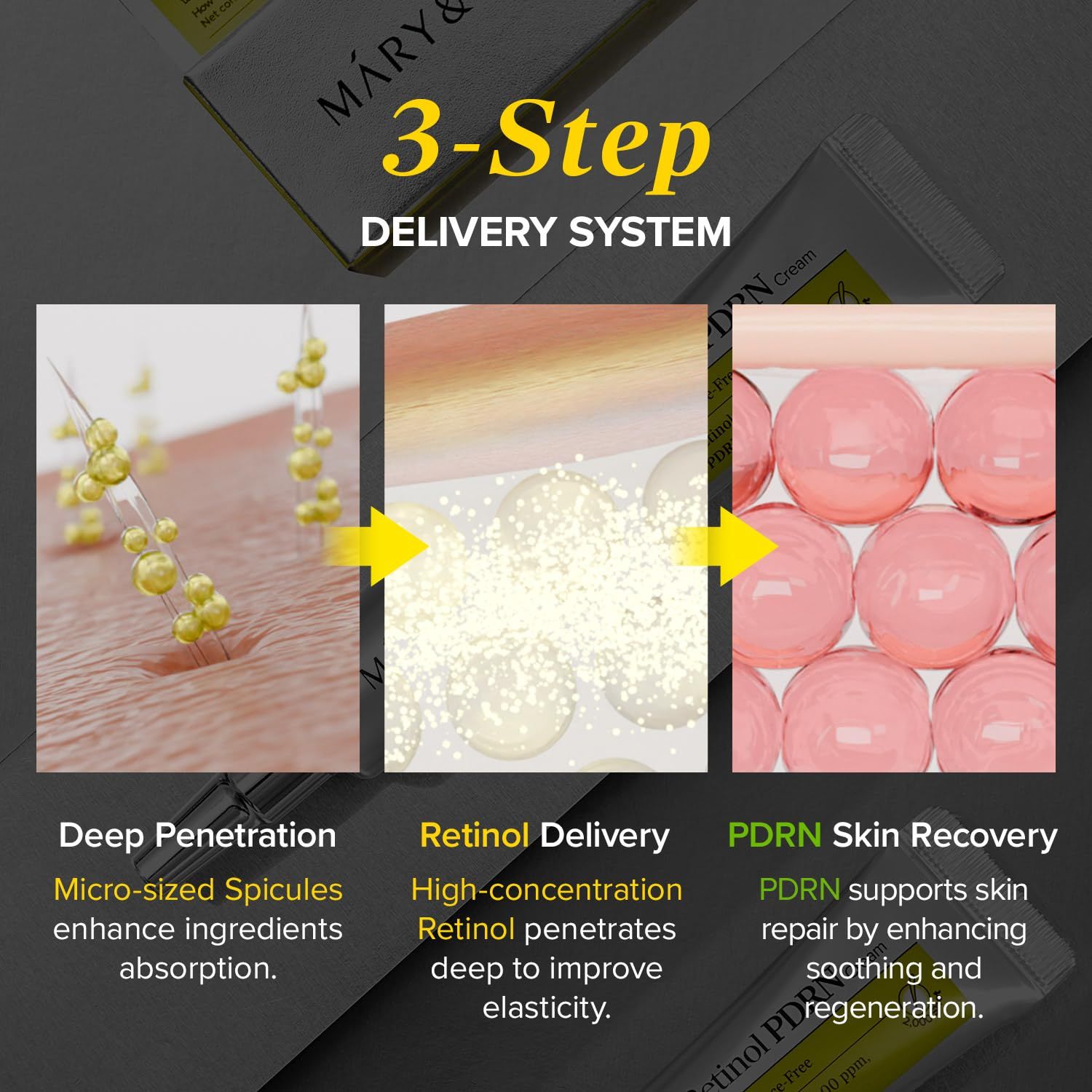 MARY&amp;MAY Spicule Retinol PDRN Cream 15g