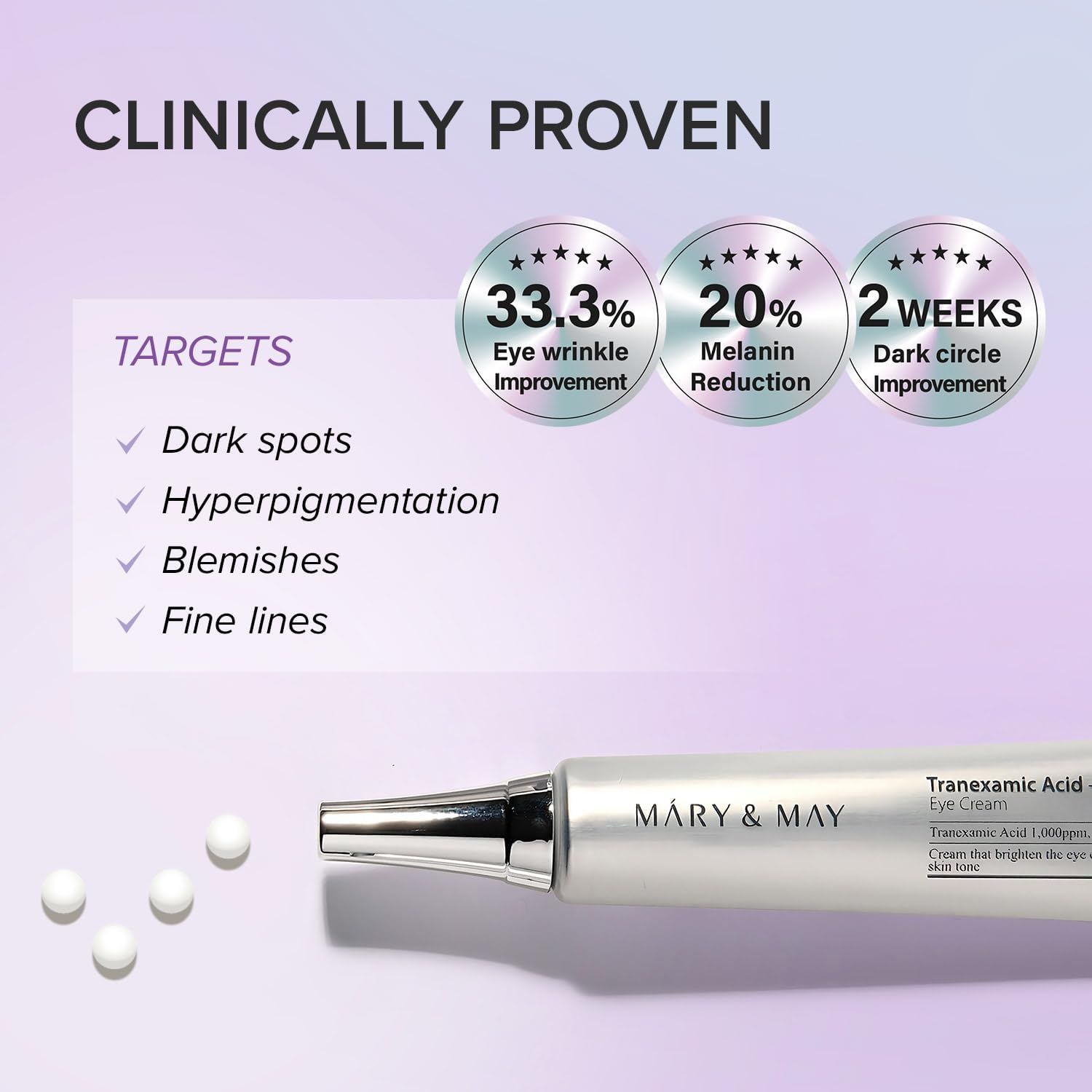 MARY&amp;MAY Glutathione Eye Cream Special Set 30g + 12g + 12g