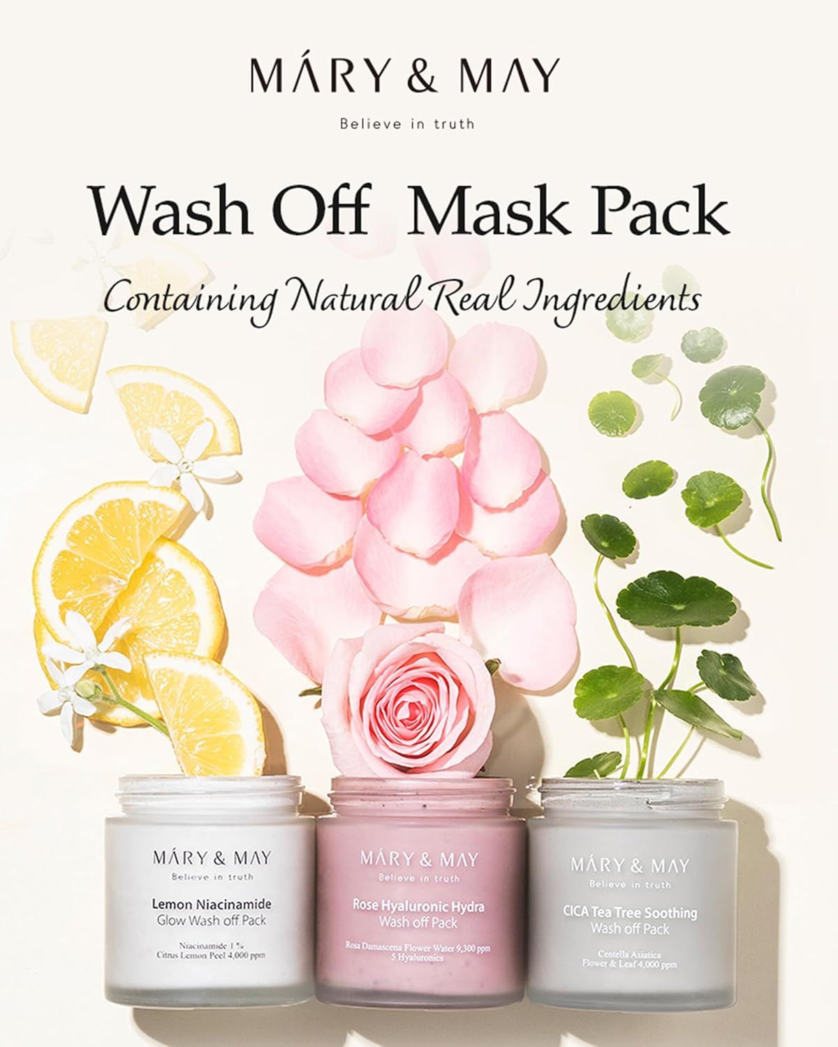 MARY&amp;MAY CICA TeaTree Soothing Wash off Pack 125g