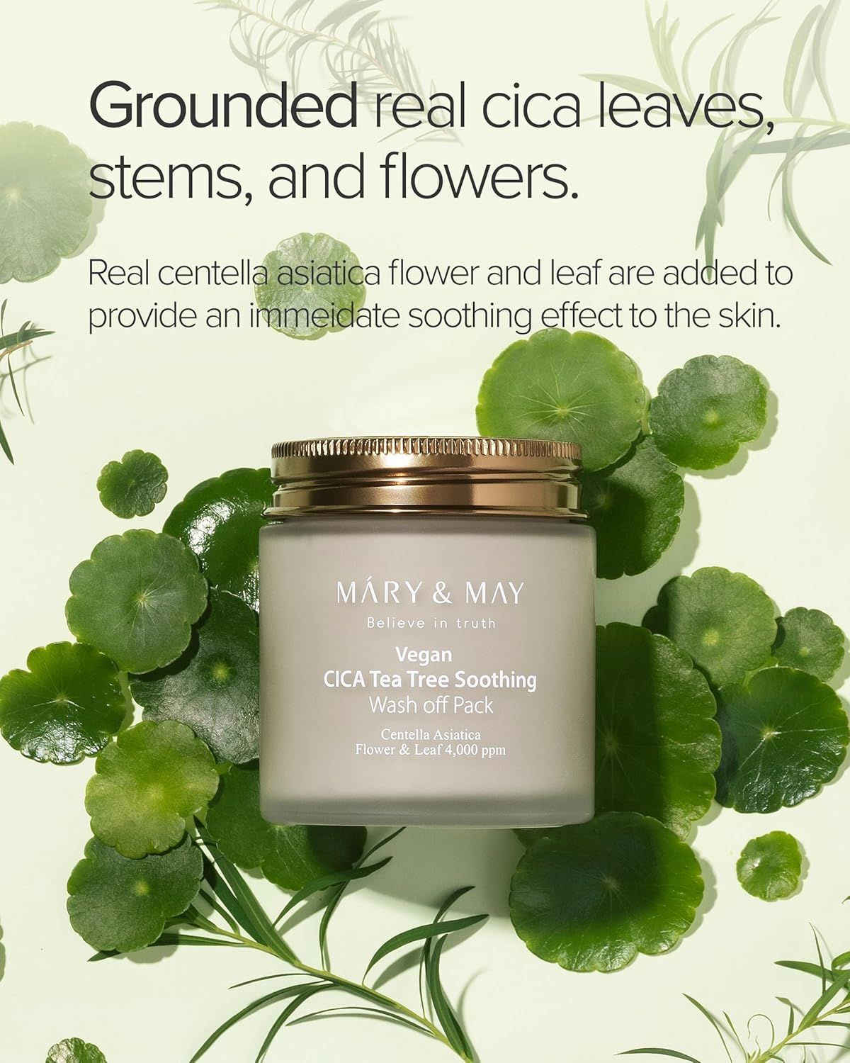 MARY&amp;MAY CICA TeaTree Soothing Wash off Pack 125g