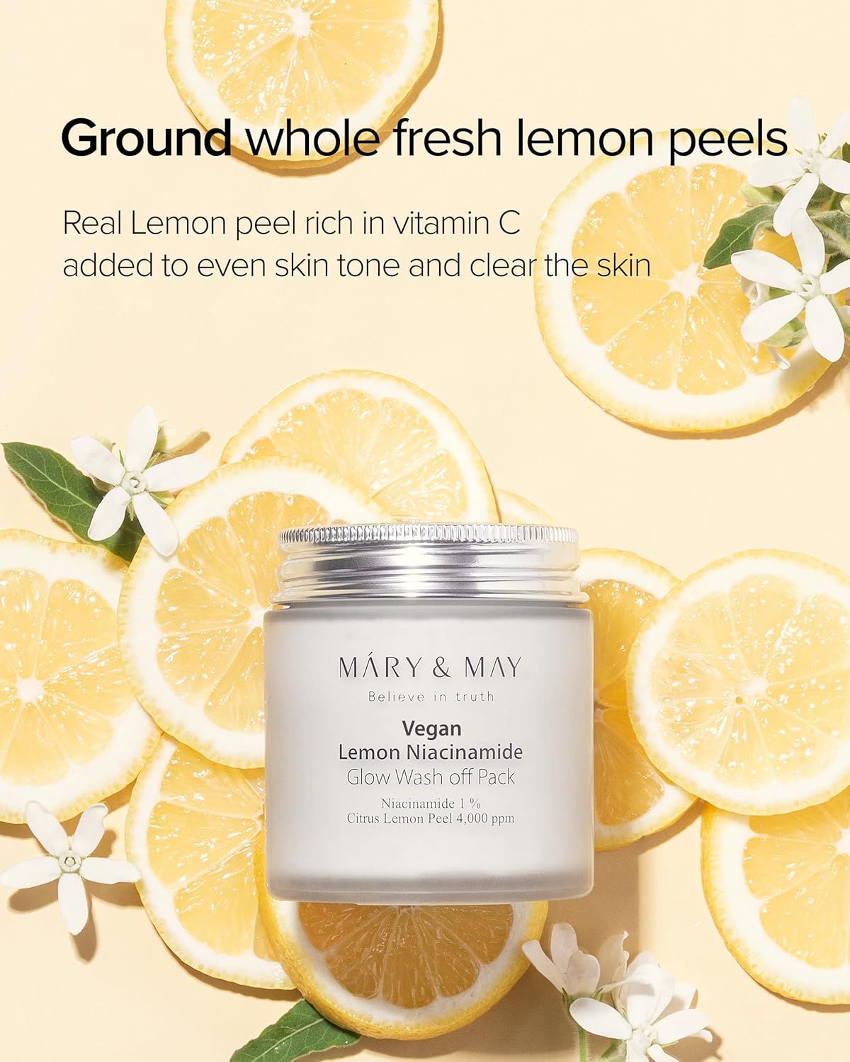 MARY&amp;MAY Lemon Niacinamide Glow Wash Off Pack 125g