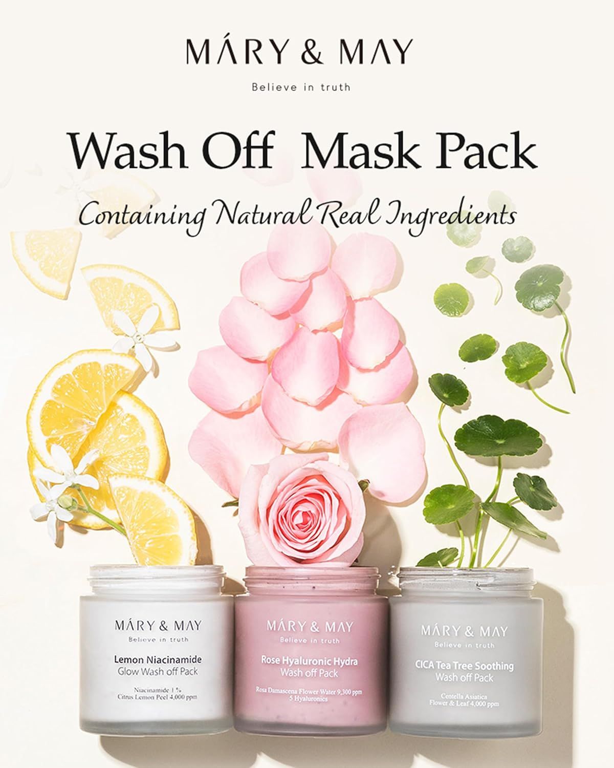 MARY&amp;MAY Lemon Niacinamide Glow Wash Off Pack 125g
