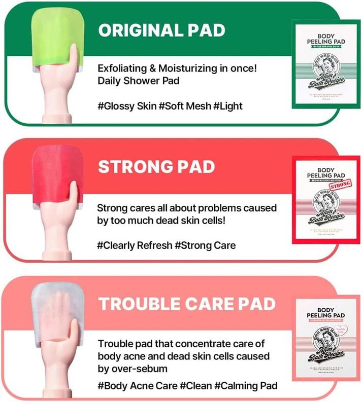 MOM'S BATH RECIPE Body Peeling Pad Strong