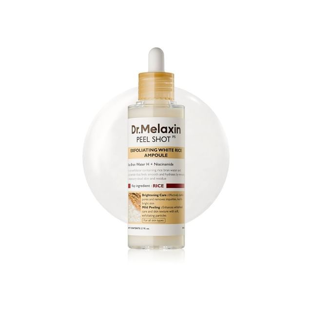 DR.MELAXIN Peel Shot Exfoliating White Rice Ampoule 80ml
