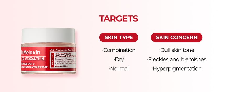 DR.MELAXIN ASTAXANTHIN ANTI-DARK SPOT & BRIGHTENING CAPSULE CREAM 50g