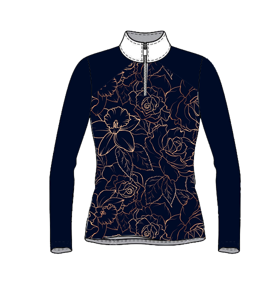 Navy Lilies Riders Shirt