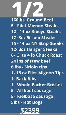 1/2 Beef Side Package 1/2 Beef Side Package