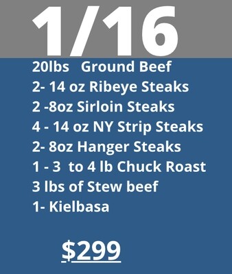 1/16 of a Beef Side Package 1/16 of a Beef Side Package