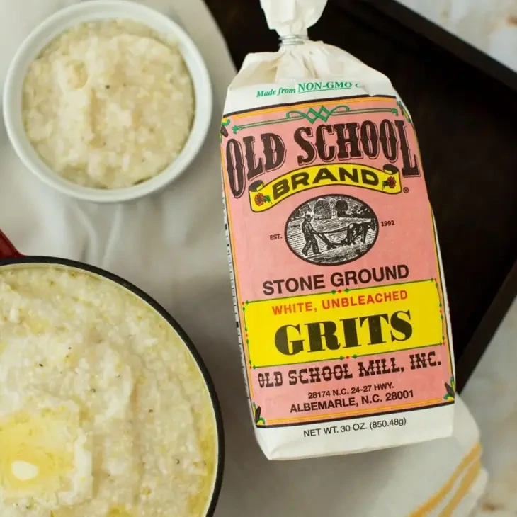 Old School Brand Stone Ground White Grits 30 oz