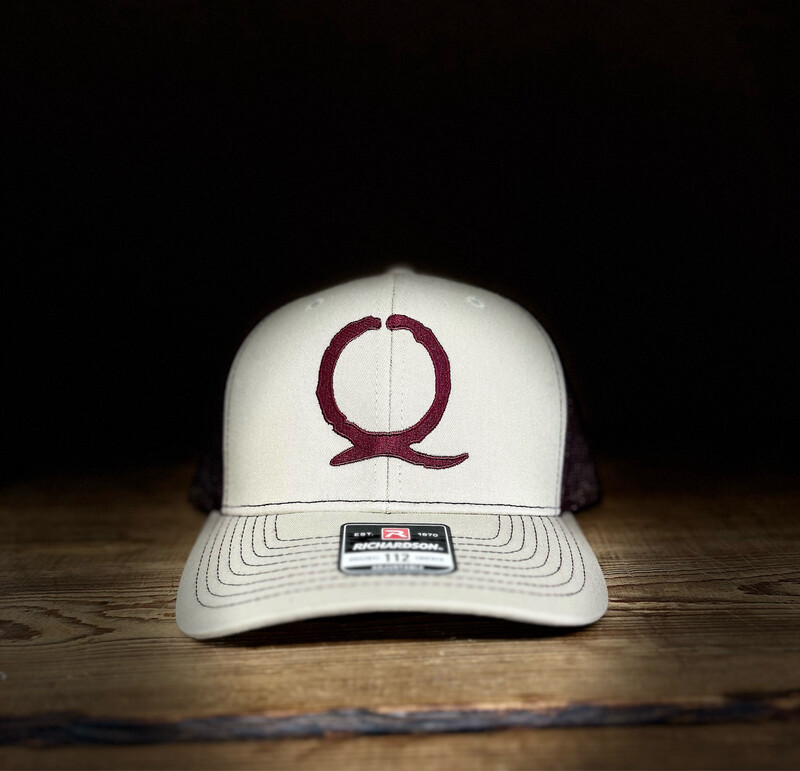 Quincey Cattle Khaki/ Burgundy Richardson - Snapback Trucker Cap