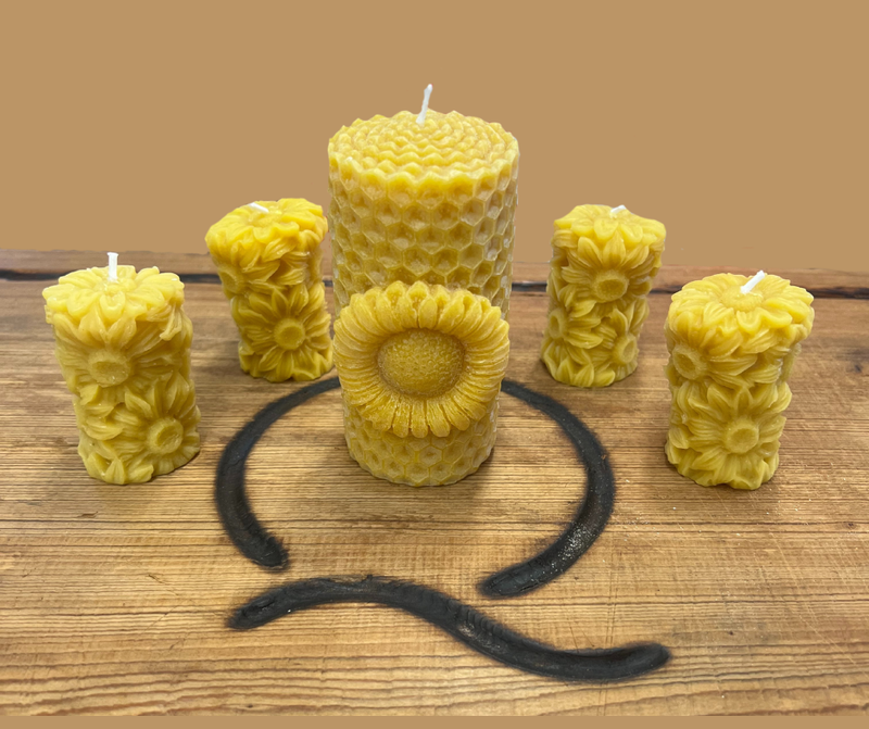 Sunflower Beeswax Candle