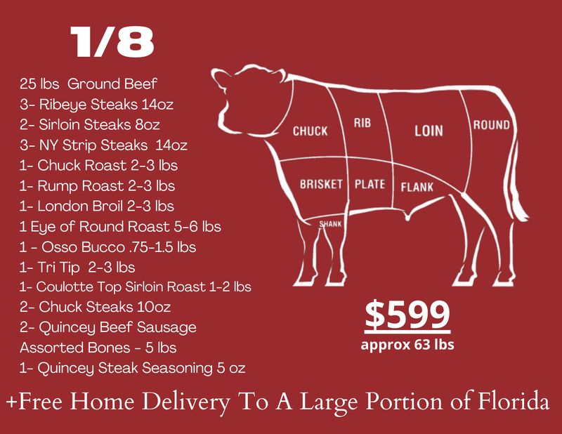 1/8 Beef Side Package Quincey Legacy 1/8 Beef Side Package Quincey Legacy