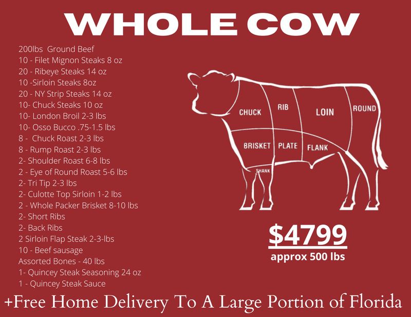 Whole Beef Side Package Quincey Legacy Whole Beef Side Package Quincey Legacy