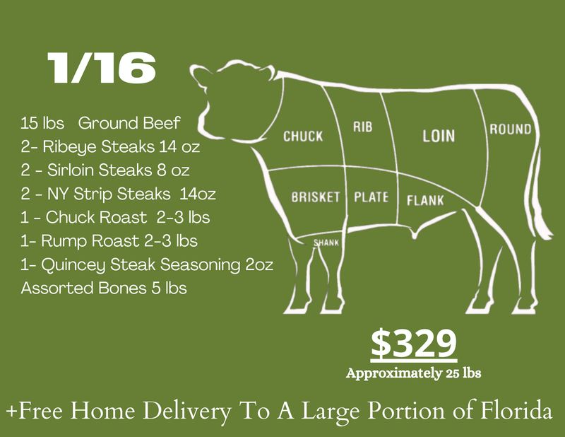 1/16 Side Package- Florida Cattle Ranchers All-Natural 1/16 Side Package- Florida Cattle Ranchers All-Natural