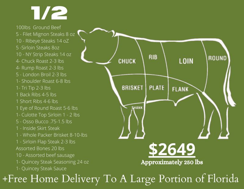 1/2 Side Package Florida Cattle Ranchers All Natural 1/2 Side Package Florida Cattle Ranchers All Natural