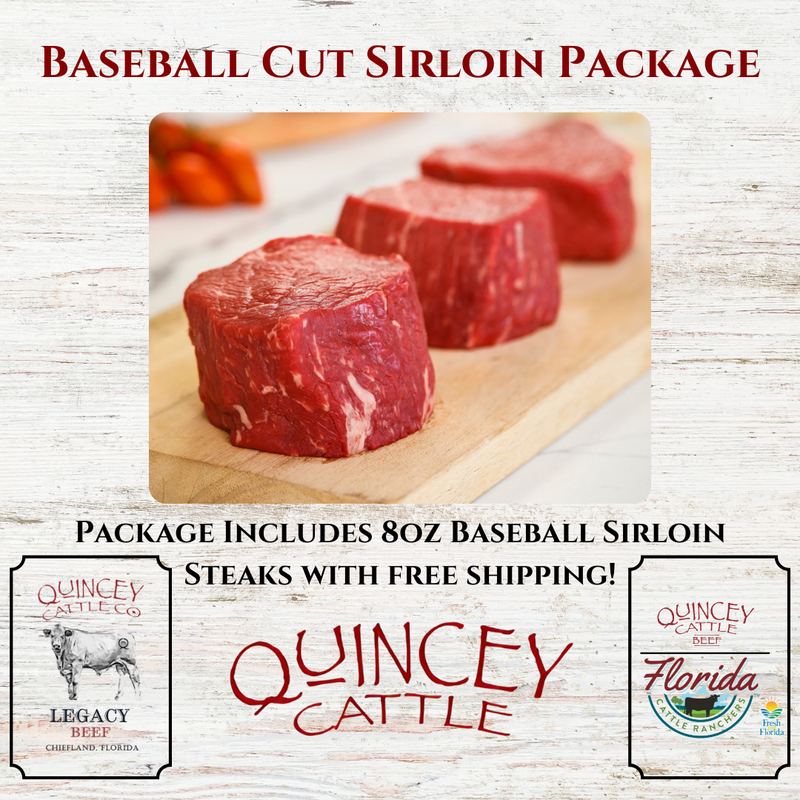Baseball Cut Sirloin Steak Free Shipping Package