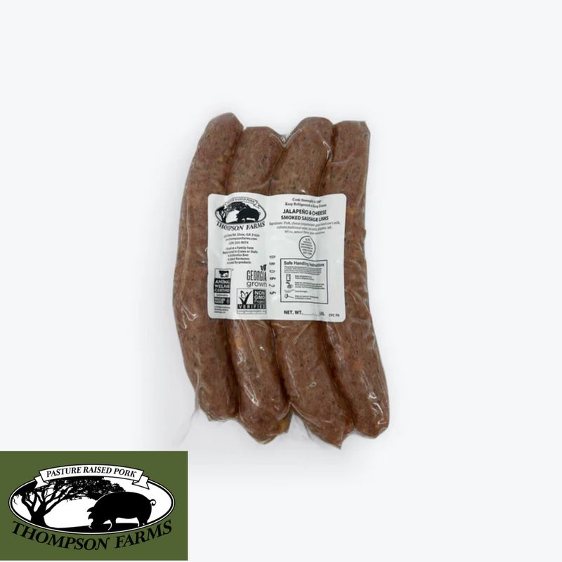 Smoked Jalapeno and Cheddar pork sausage
