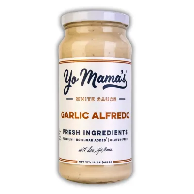 Yo Mama's Garlic Alfredo Sauce 16oz Yo Mama's Garlic Alfredo Sauce 16oz